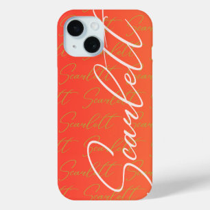 Coque Case-Mate iPhone Scarlett - Motif de nom répétitif