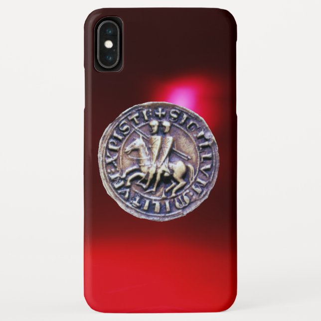 Coques Case-Mate iPhone SCEAU DES CHEVALIERS MODÈLE Bourgogne rouge (Dos)