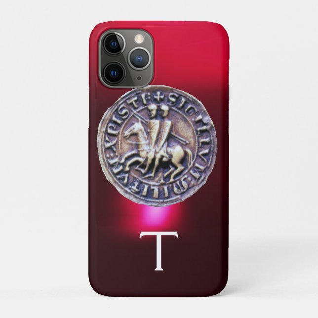 Coques Case-Mate iPhone SCEAU DES CHEVALIERS MODÈLE MONOGRAMME Bourgogne (Dos)