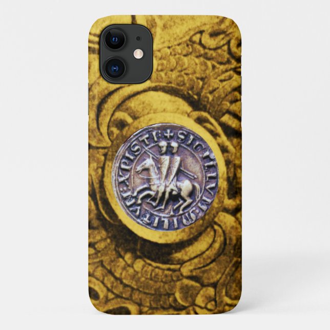 Coques Case-Mate iPhone SCEAU DES CHEVALIERS MODÈLE or jaune (Dos)