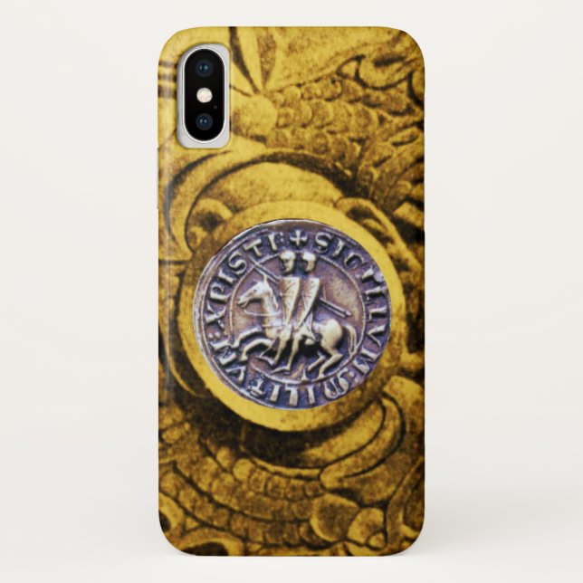 Coques Case-Mate iPhone SCEAU DES CHEVALIERS MODÈLE or jaune (Dos)