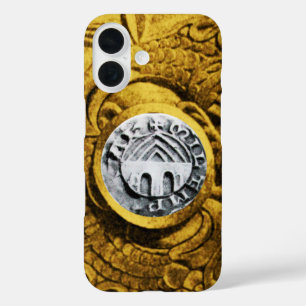 Coques iPhone 16 SCEAU DES CHEVALIERS MODÈLE or jaune