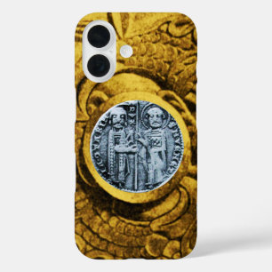 Coques iPhone 16 SCEAU DES CHEVALIERS MODÈLE or jaune
