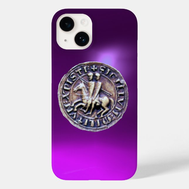 Coques Case-Mate iPhone SCEAU DU MODÈLE DE CHEVALIERS violet (Verso)
