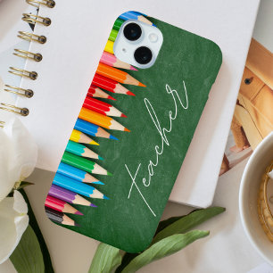 Coque Case-Mate iPhone Scénario pour enseignant Tableau craie Crayons