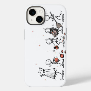 Coque Case-Mate iPhone Scène adorable d'Halloween avec des personnages en