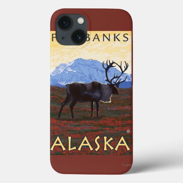 Coques Case-Mate iPhone Scène Caribou - Fairbanks, Alaska (Verso)