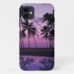 Coques Pour iPhone Scène colorée des palmiers au coucher du soleil