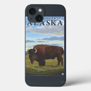 Etui iPhone 13 Scène de bison - jonction de delta, Alaska