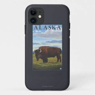 Case-Mate iPhone Case Scène de bison - Poster Vintage voyage