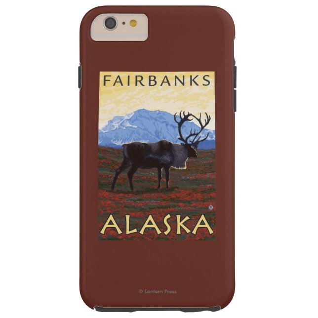 Coques Case-Mate iPhone Scène de caribou - Fairbanks, Alaska (Dos)
