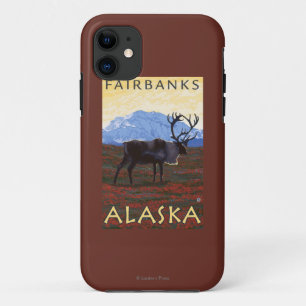 Etui iPhone Case-Mate Scène de caribou - Fairbanks, Alaska