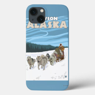 Coques Pour iPhone Scène de couchage de chien - Dawson, Alaska