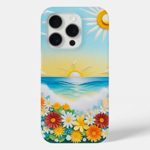 Coque Case-Mate iPhone Scène de craft en papier de vagues océaniques, lev