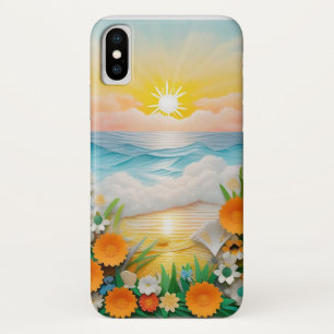 Case-Mate iPhone Case Scène de craft en papier de vagues océaniques, lev