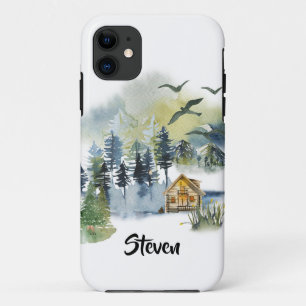 Case-Mate iPhone Case Scène de forêt à l'aquarelle personnalisée