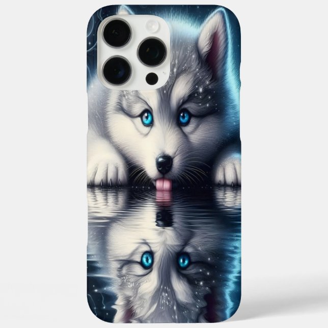 Coques Case-Mate iPhone Scène de la nature du loup tranquille (Verso)