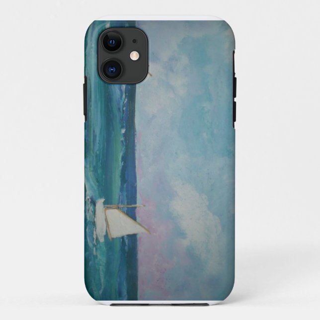 Coques Case-Mate iPhone Scène de l'eau avec des bateaux (Dos)