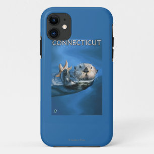 Coque iPhone 11 Scène de loutre de ConnecticutSea