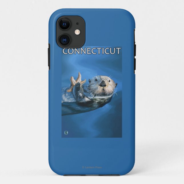 Coques Case-Mate iPhone Scène de loutre de ConnecticutSea (Dos)