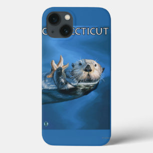 Etui iPhone 13 Scène de loutre de ConnecticutSea