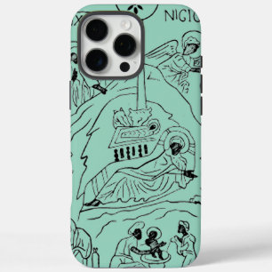 Coque iPhone 16 Pro Max Scène de Nativité orthodoxe minimale