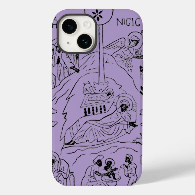 Coques Case-Mate iPhone Scène de Nativité orthodoxe minimale (Verso)