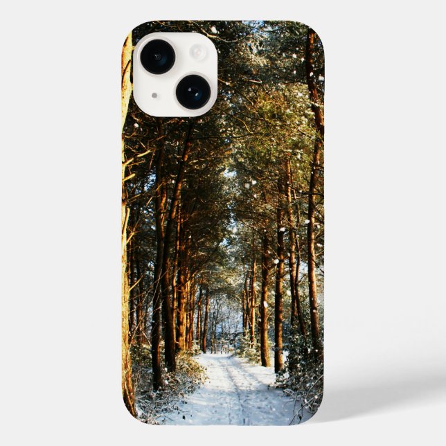 Coques Case-Mate iPhone Scène de neige de la forêt iphcna (Verso)