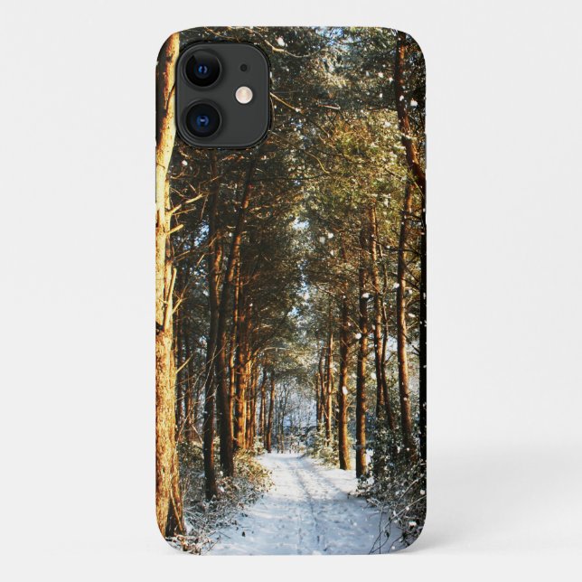 Coques Case-Mate iPhone Scène de neige de la forêt iphcnm (Dos)