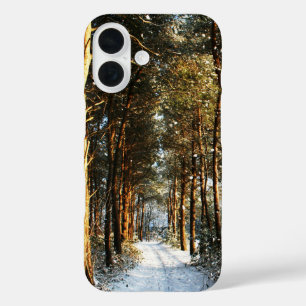 Coque Pour iPhone 16 Scène de neige de la forêt iphcnm