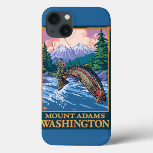 iPhone 13 Coque Scène de pêche de mouche - bâti Adams, Washington