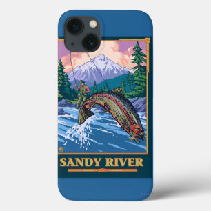 Case-Mate iPhone Case Scène de pêche de mouche - rivière de Sandy,