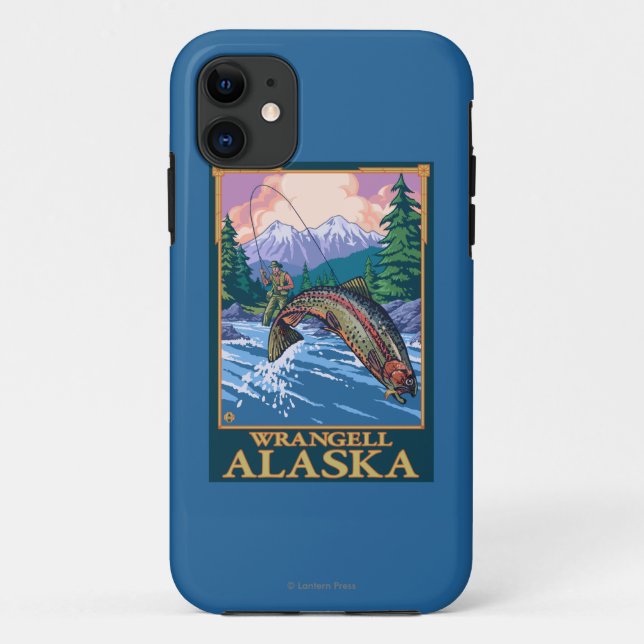 Coques Case-Mate iPhone Scène de pêche de mouche - Wrangell, Alaska (Dos)