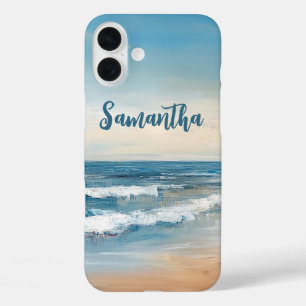 Coque Pour iPhone 16 Plus Scène de vacances Ocean Beach personnalisée