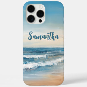 Coque iPhone 16 Pro Max Scène de vacances Ocean Beach personnalisée