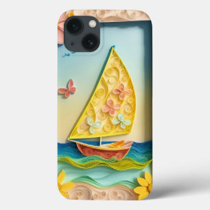 Case-Mate iPhone Case Scène de voile artisanale avec fleurs en quilling