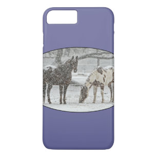 Etui iPhone Case-Mate Scène d'hiver avec 2 chevaux
