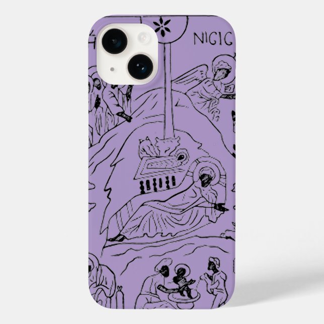 Coques Case-Mate iPhone Scène minimale de la Nativité orthodoxe (Verso)