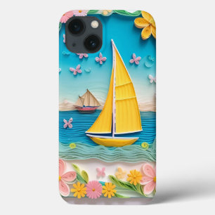 Case-Mate iPhone Case Scène naturelle en papier roulé avec voilier