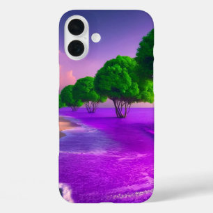 Coque Pour iPhone 16 Plus Scène océanique violette