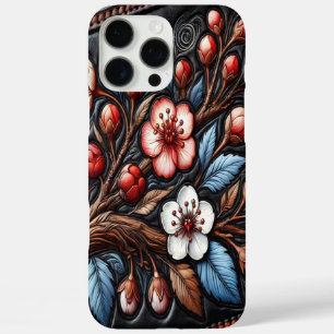 Coque iPhone 16 Pro Max Scène sereine de fleurs de cerisier