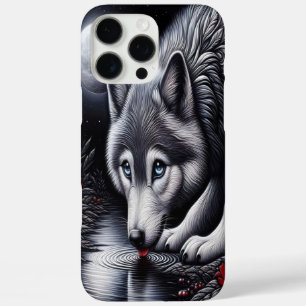 Coque iPhone 16 Pro Max Scène Serene White Wolf