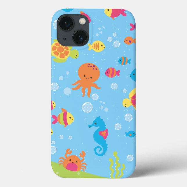 Coques Case-Mate iPhone Scène sous-marine mignonne (Verso)