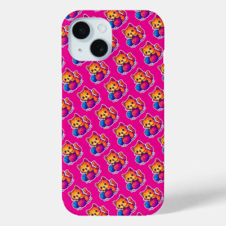 Coque Case-Mate iPhone Scène Whimsical de Tricot de chats Kawaii avec sur
