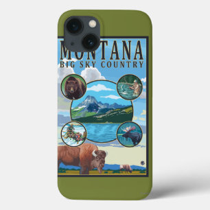 iPhone 13 Coque Scènes d'état du Montana