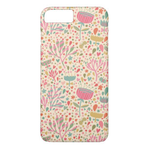 Coque iPhone 8 Plus/7 Plus Schéma floral clair