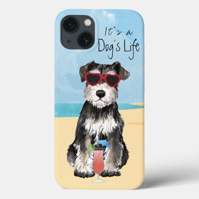 Coques Case-Mate iPhone Schnauzer miniature d'été (Verso)