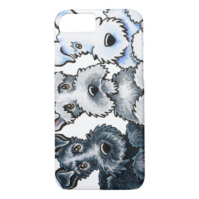 Coques Case-Mate iPhone Schnauzers solides (Dos)