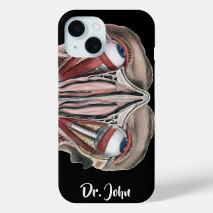Coque Pour iPhone 15 Science d'anatomie humaine vintage, globes oculair