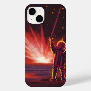 Coque Pour iPhone 14 Science-fiction vintage Alien Explosion de la plan